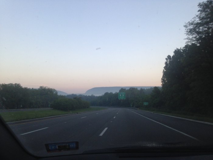 A view of the Gap from I-80 at 5:30 AM